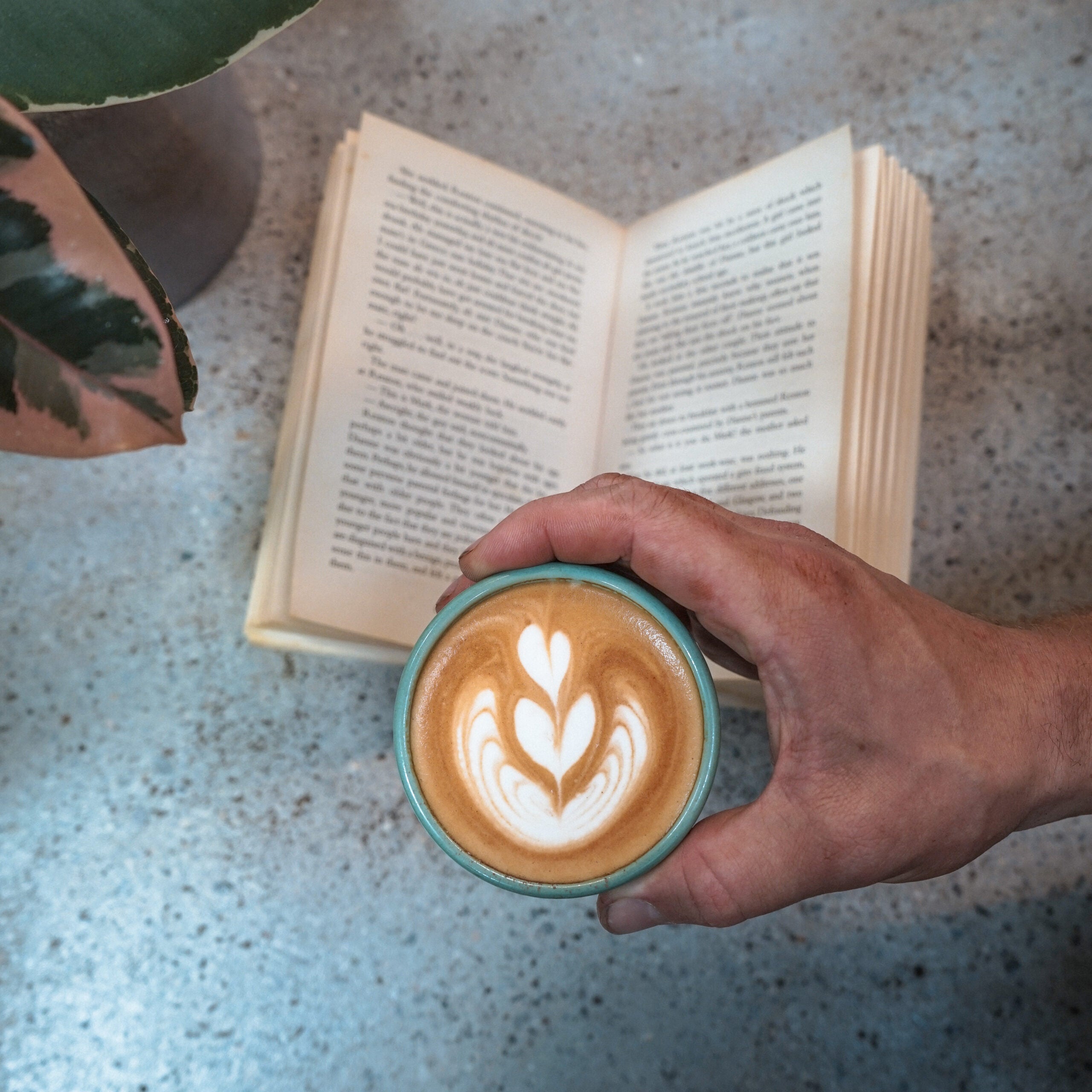 book and coffee