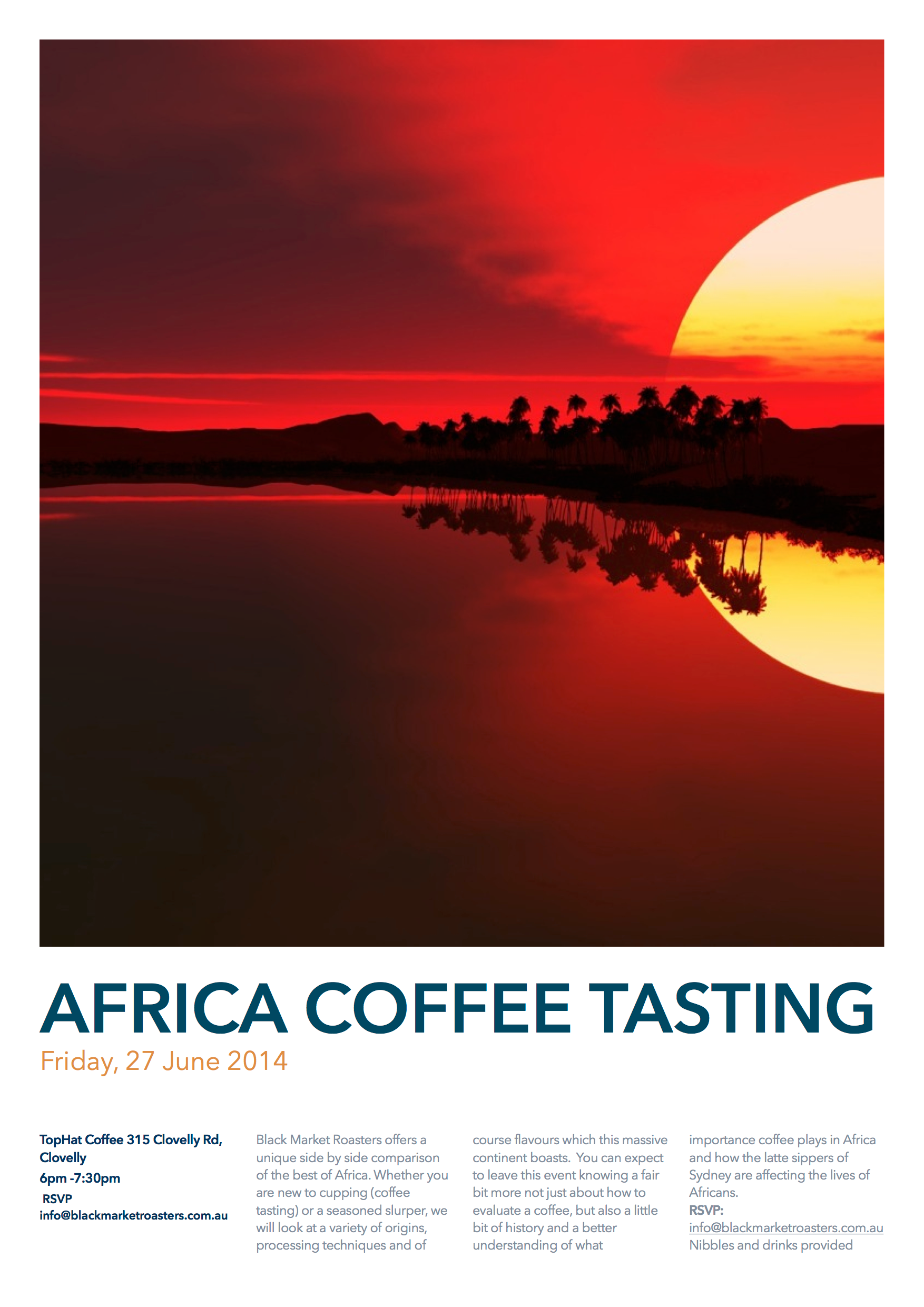 Sydney June Coffee Tasting...Flavours of Africa!