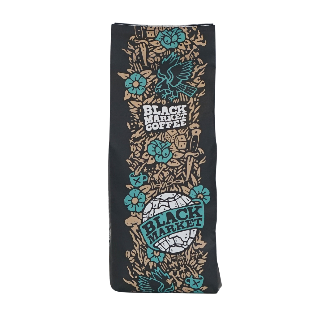 1kg bag of coffee by black market coffee