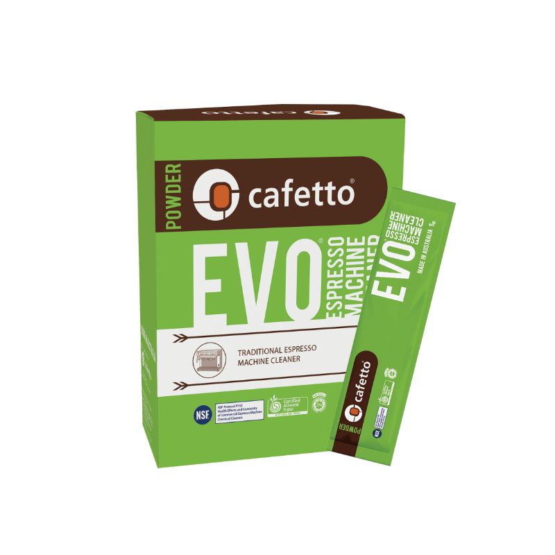Cafetto Evo Espresso Machine Powder packaging on a white background