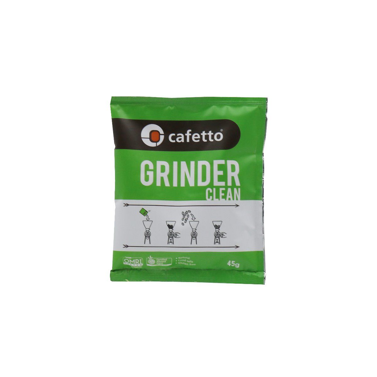 Cafetto Grinder Clean packet on a white background
