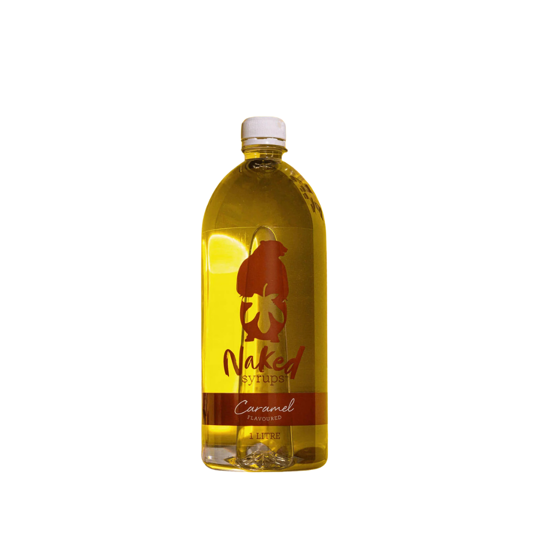 Naked Syrups caramel 1L natural vegan coffee syrup Australian made from BlackMarket Coffee