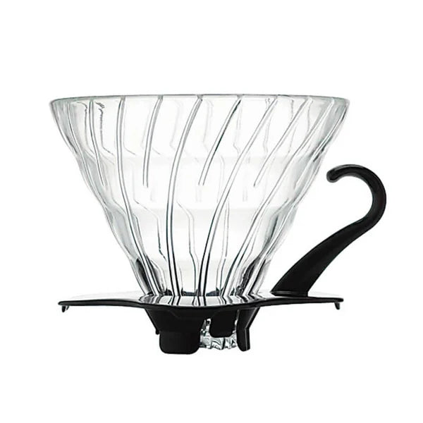 Hario V60 glass dripper - pour-over coffee maker for 1-2 cups with heat-resistant glass
