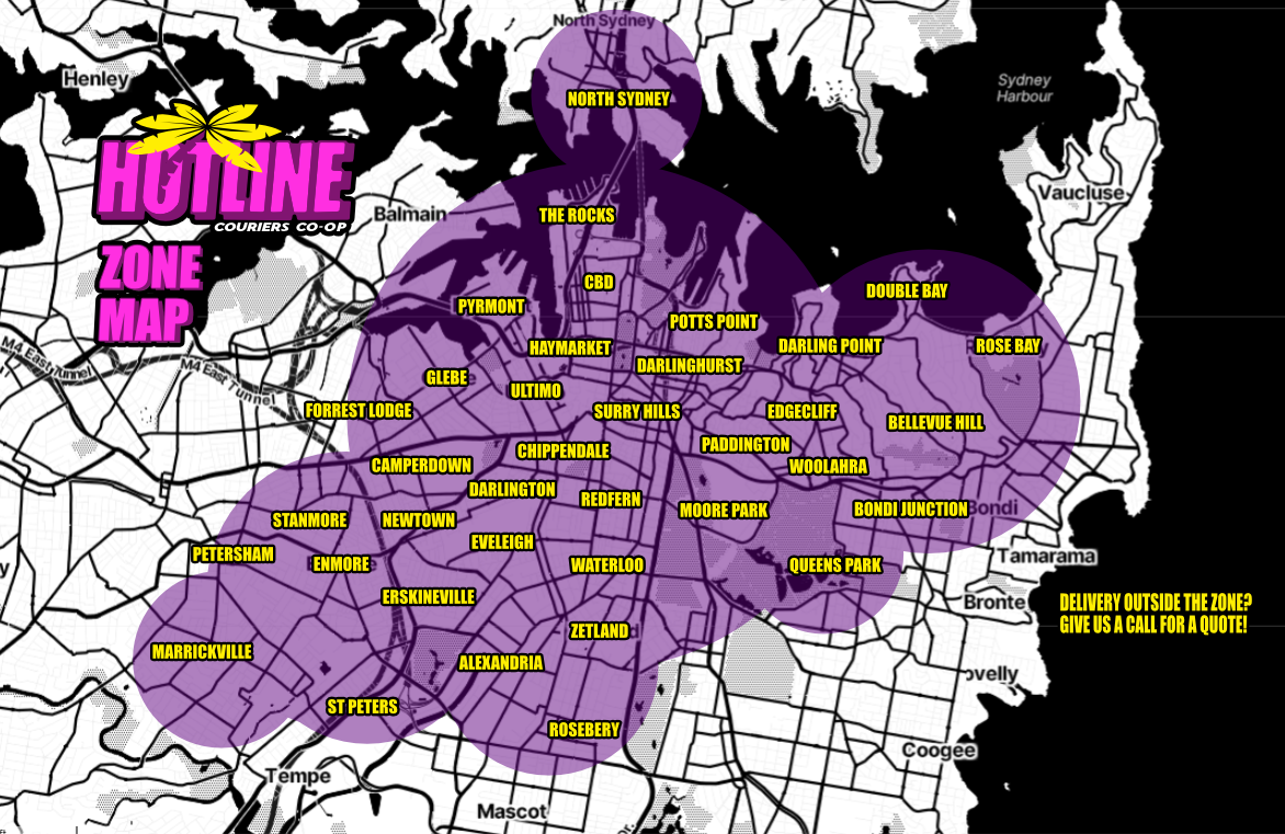 map of same day delivery area 