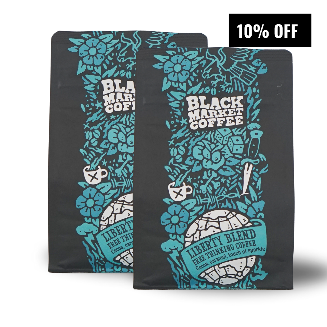 Fresh roasted coffee subscription box from BlackMarket Coffee Marrickville