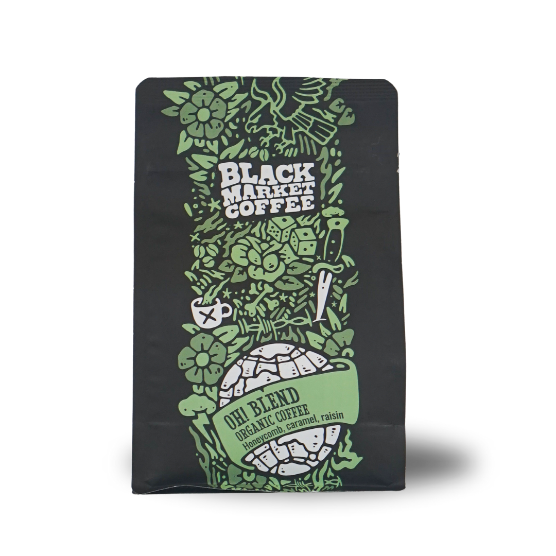 OH! Blend organic coffee beans Black Market Coffee Marrickville