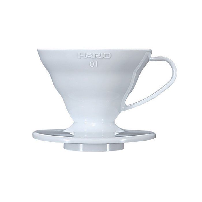 Hario V60 plastic dripper white size 01 - affordable pour-over coffee maker for 1-2 cups